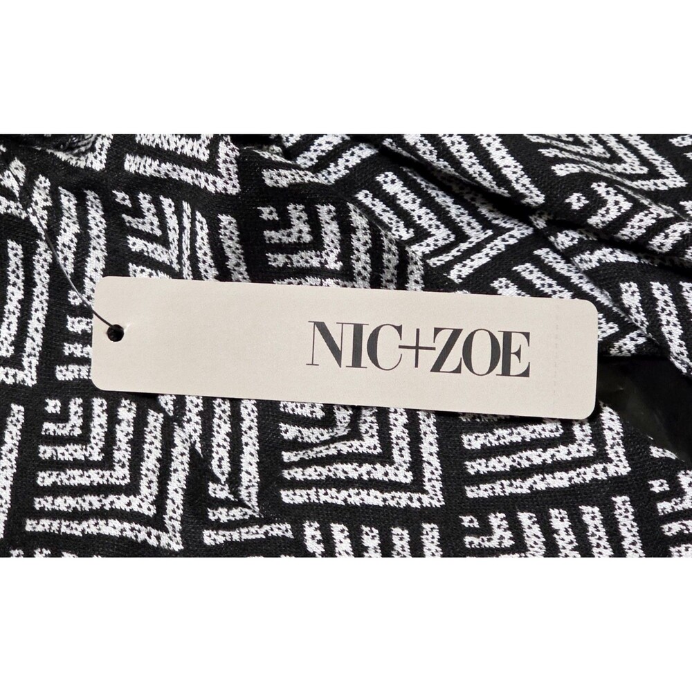 NWT NIC ZOE Women's Intersect Zip Jacket Black Multi Geometric Print Plus Sz 1x - Picture 12 of 15